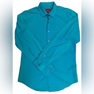 Alfani Blue Dress Shirt Classic Long-Sleeve M 15-15 1/2/ 34-35